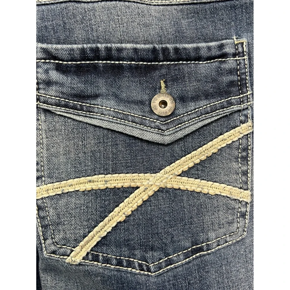 TK Axel Jeans Mens 40x30 Blue Slim Boot Medium Wash Contrast‎ Stitch Flap Pocket